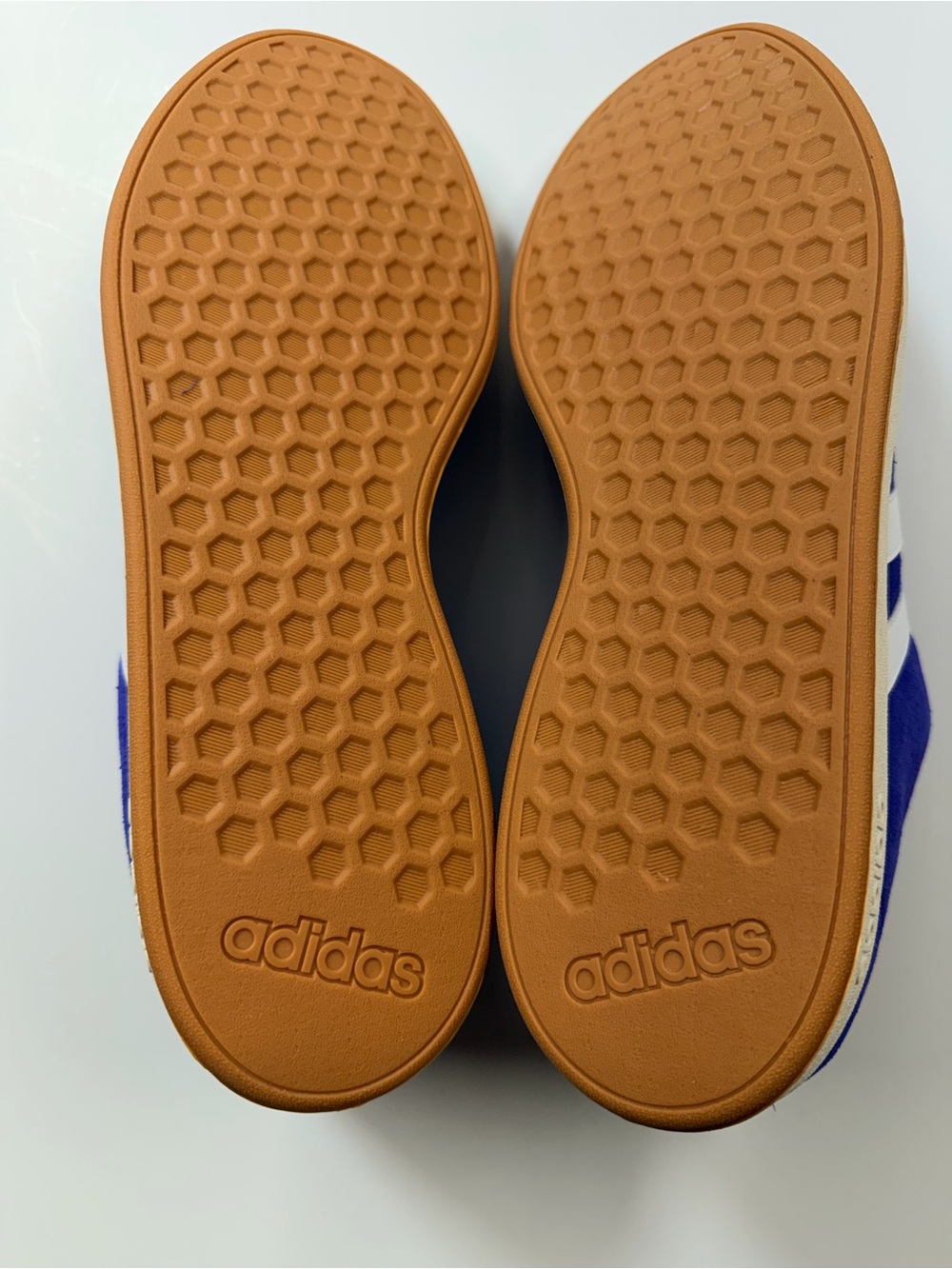 Adidas Grand Court Base 00s Blue and White Low-Top Suede Sneakers - Picture 4 of 5